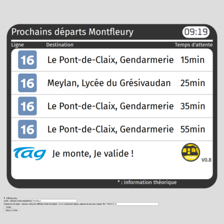 Les prochains départs de bus à Montfleury